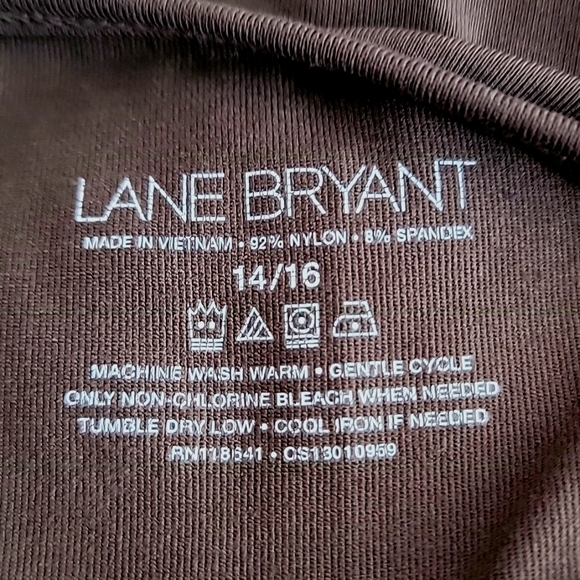 Lane Bryant Tank Top Layering Cami  Brown Adjustable Straps 14/16 - Picture 7 of 7